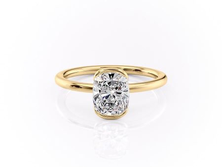 The Eliza Set With A 1.5 Carat Elongated Cushion Moissanite Hot on Sale