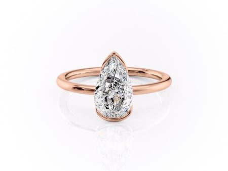 The Eliza Set With A 1.5 Carat Pear Moissanite on Sale