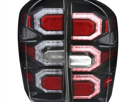 Spec-D Tail Lights Toyota Tacoma (2016-2021) Triple Sequential LED - Smoked, Clear or Black Discount