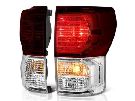 Xtune Tail Lights Toyota Tundra (2007-2013) [OEM Style] Chrome Housing | Red Smoked Lens Online Sale