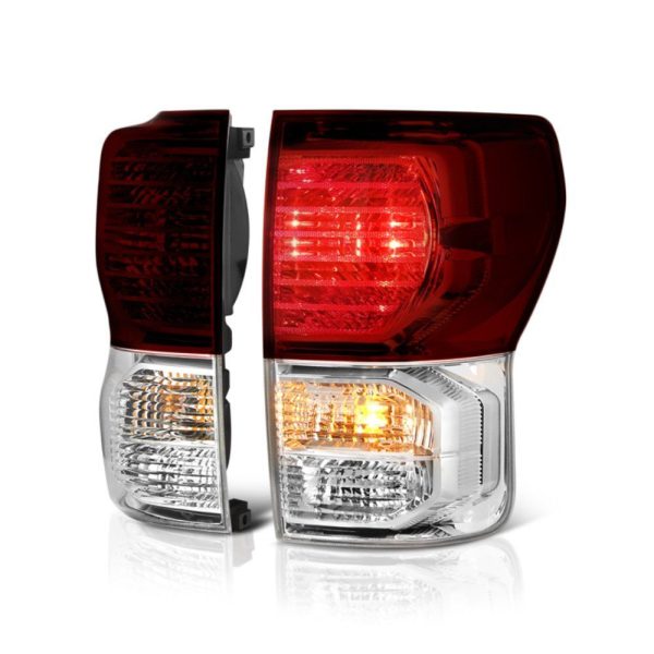 Xtune Tail Lights Toyota Tundra (2007-2013) [OEM Style] Chrome Housing | Red Smoked Lens Online Sale