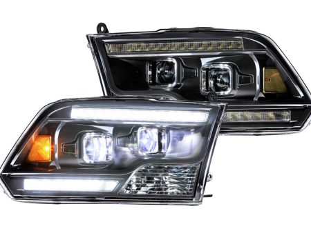 Morimoto Headlights Dodge Ram (2009-2014, 2016-2018) XB Hybrid - Black Supply