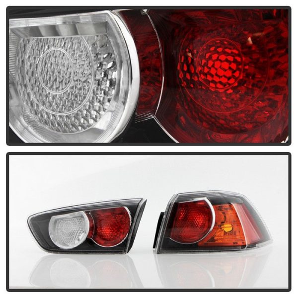 Xtune Tail Lights Mitsubishi Lancer (08-17) [OE-Style] Black Housing | Red or Smoked Lens Cheap