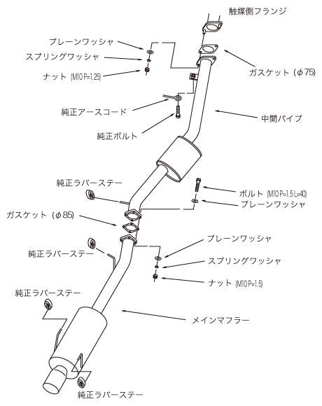 HKS Exhaust Nissan 240SX S14 (1993-1998) Hi Power Axleback 409 - 31006-AN018 Online Sale