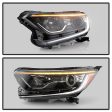 Xtune Projector Headlights Honda CRV (17-21) [Halogen Only w  DRL LED] Black w  Amber Turn Signal Lights Online