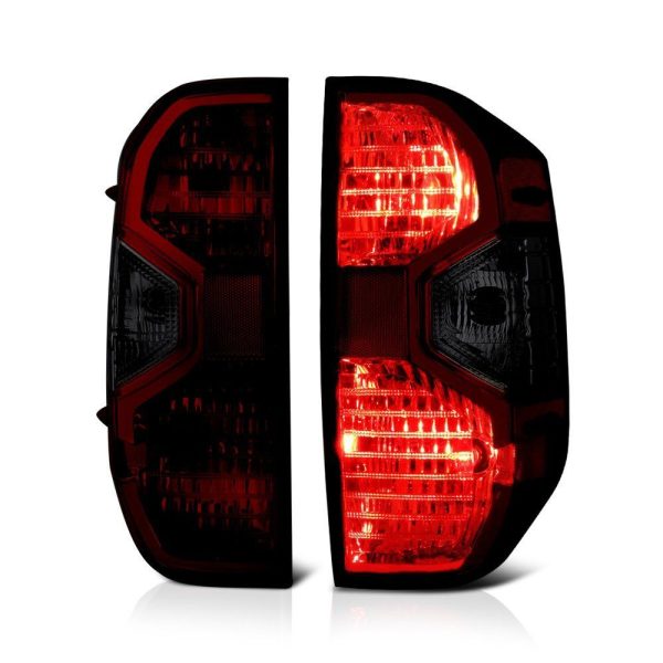 Xtune Tail Lights Toyota Tundra (14-19) [OEM Style] Chrome Housing | Red Smoked Lens Discount