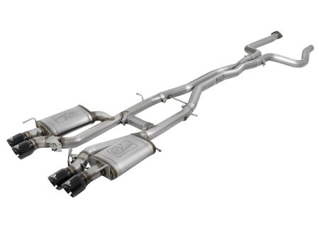 aFe Exhaust Cadillac ATS-V (2016-2019) 3  Mach Force-XP Series in 304 Stainless Steel w  Black or Polished Tips on Sale