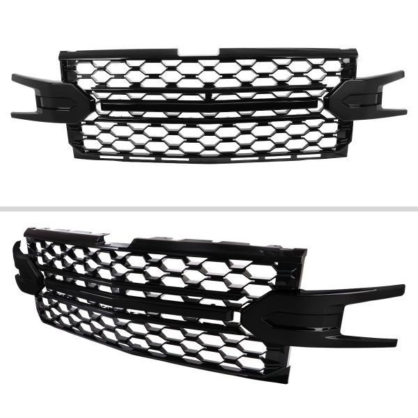 Spec-D Grill Chevy Silverado 1500 (19-22) RST   LT   LT Trail Boss   LTZ   High Country Chrome   Black Online Hot Sale