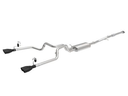 aFe Exhaust Chevy Silverado   GMC Sierra 1500 (2019-2022) 3  to Dual 2.5  Vulcan Series in 304 Stainless Steel w  Quad Tips For Sale