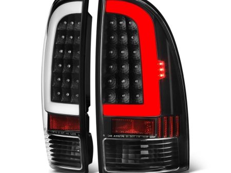 Xtune LED Tail Lights Toyota Tacoma (05-15) [w  LED Tube-Style] Black   Smoked For Discount