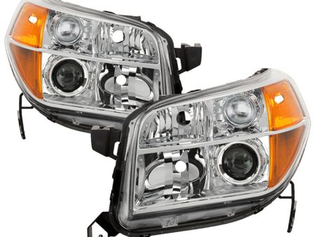 Xtune Projector Headlights Honda Pilot (06-08) [OEM Style] Chrome w  Amber Turn Signal Lights For Sale