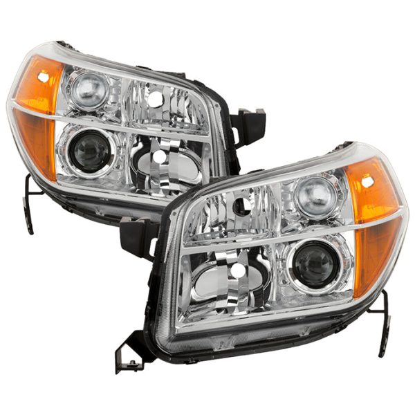 Xtune Projector Headlights Honda Pilot (06-08) [OEM Style] Chrome w  Amber Turn Signal Lights For Sale