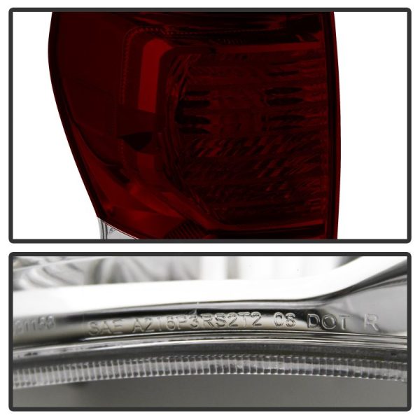 Xtune Tail Lights Toyota Tundra (2007-2013) [OEM Style] Chrome Housing | Red Smoked Lens Online Sale