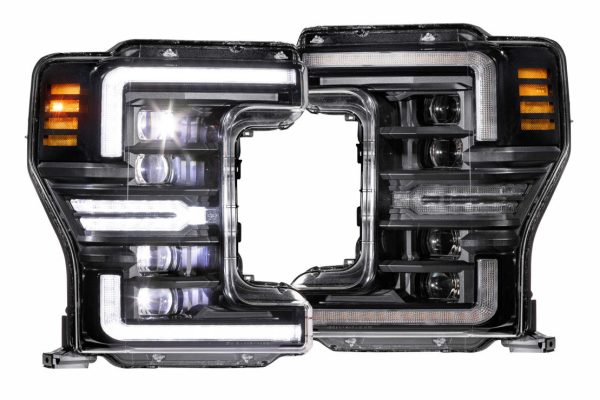 Morimoto Headlights Ford Super Duty (2017-2019) [w  Sequential LED Turn] XB Hybrid - Black Online Hot Sale