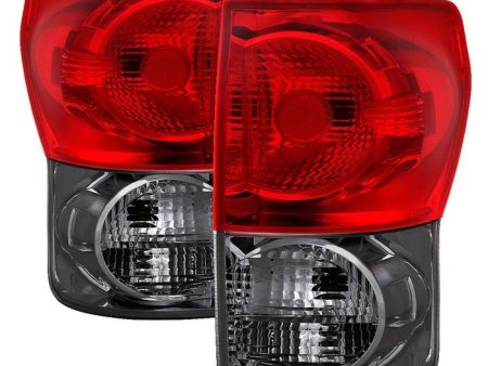 Xtune Tail Lights Toyota Tundra (2007-2009) [OEM Style] Chrome Housing | Red Smoked Lens Hot on Sale