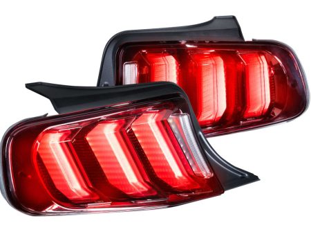 Morimoto Tail Lights Ford Mustang (13-14) [XB LED   Black   Facelift Style] - Red or Smoked DRL Fashion