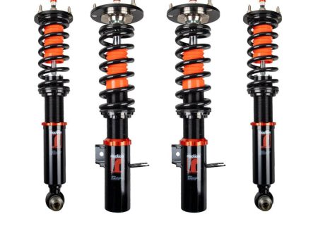 Riaction Coilovers BMW 5 Series E34 Non-M Weld On (87-95) GT-1 32 Way Adjustable w  Front Camber Plates Fashion