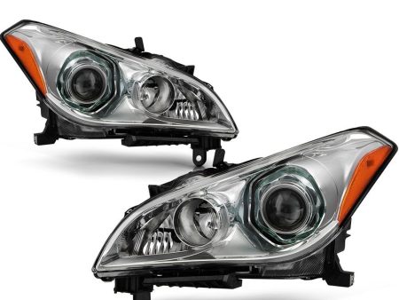 Xtune Projector Headlights Infiniti M37 (11-14) [Non-AFS w  Xenon HID Models] Chrome w  Amber Turn Signal Lights Online now