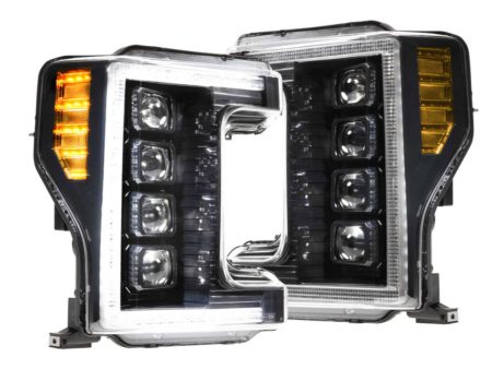 Morimoto Headlights Ford F250 F350 Super Duty (2017-2019) Gen 2 Sequential XB LED DRL - Black Supply