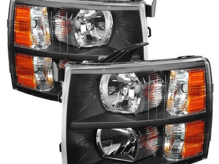 Xtune Crystal Headlights Chevy Silverado (07-14) [Optional DRL LED Lights] Black   Chrome   Smoke Sale