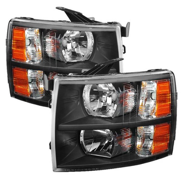 Xtune Crystal Headlights Chevy Silverado (07-14) [Optional DRL LED Lights] Black   Chrome   Smoke Sale