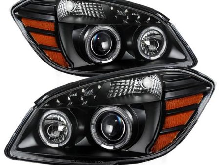 Xtune Projector Headlights Chevy Cobalt (05-10) [w  LED Halo Lights] Black w  Amber Turn Signal Light Sale