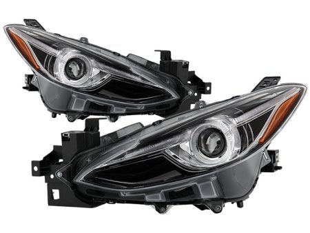 Xtune Projector Headlights Mazda 3 Sedan (14-16) [w  LED Light Bar] Black Supply