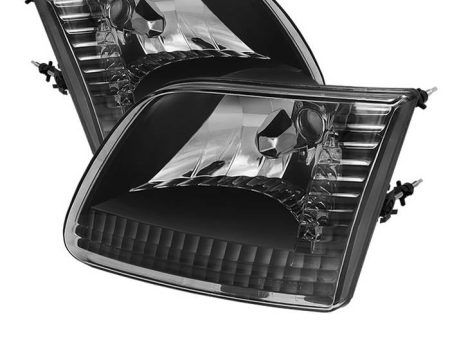 Xtune Crystal Headlights Ford Expedition (1997-2002) Black Hot on Sale