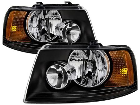 Xtune Headlights Ford Expedition (03-06) [OEM Style] Black w  Amber Signal Lights Online