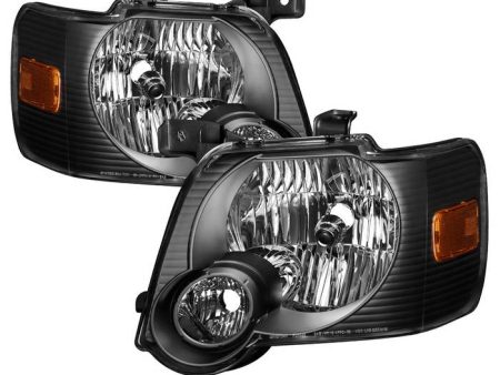 Xtune Headlights Ford Explorer (06-10) [OEM Style] Black w  Amber Signal Lights For Discount