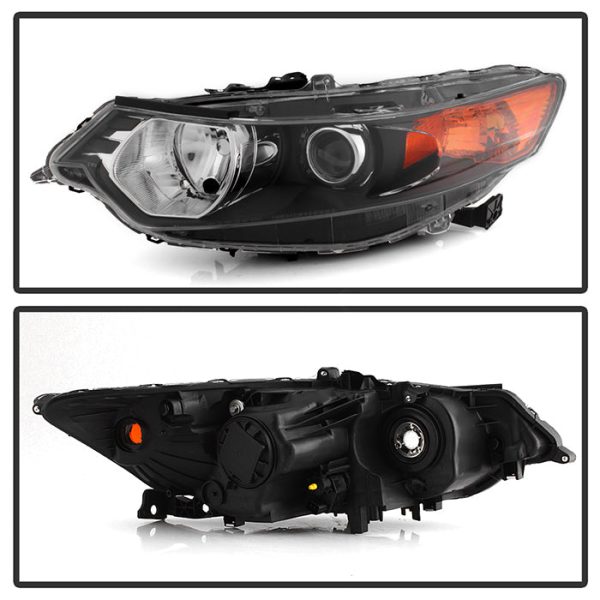 Xtune Projector Headlights Acura TSX (09-13) [HID Xenon Model] Black w  Amber Turn Signal Lights Fashion