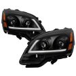 Xtune Projector Headlights GMC Acadia (07-12) [w  LED Light Bar] Black or Chrome w  Amber Turn Signal Lights Supply