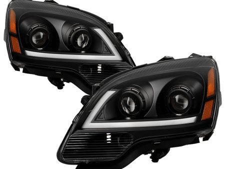 Xtune Projector Headlights GMC Acadia (07-12) [w  LED Light Bar] Black or Chrome w  Amber Turn Signal Lights Supply