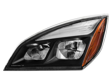 Xtune OEM LED Headlights Freightliner Cascadia 126 (18-20) Black w  Amber Turn Signal Lights For Sale