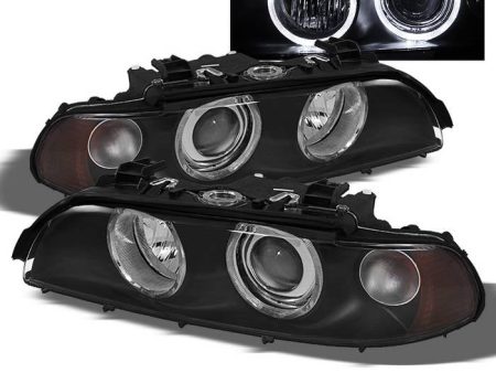 Xtune Headlights BMW E39 5 Series (97-03) [w  Halo LED DRL] Black or Chrome w  Amber Turn Signal Lights Discount