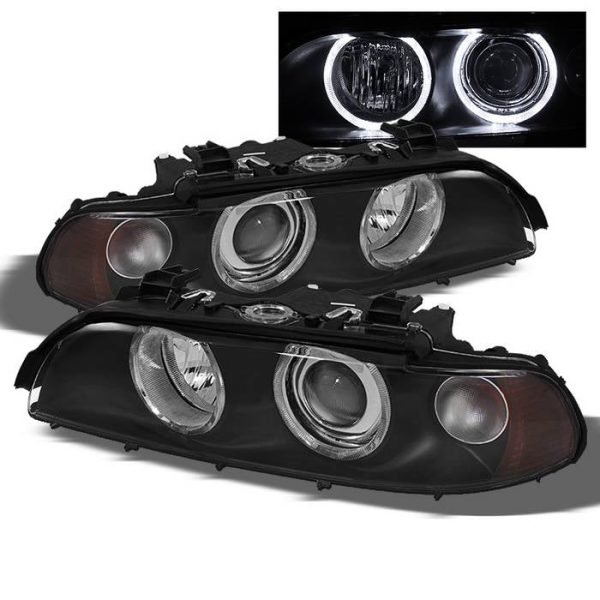 Xtune Headlights BMW E39 5 Series (97-03) [w  Halo LED DRL] Black or Chrome w  Amber Turn Signal Lights Discount