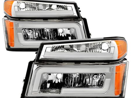 Xtune Headlights GMC Canyon (04-12) [Light Bar DRL w  Bumper Lights] Black or Chrome w  Amber Turn Signal Light Online now