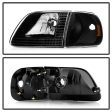 Xtune Crystal Headlights Ford Expedition (97-02) [w  Corner Lights] Black   Black Smoke  Smoke Hot on Sale