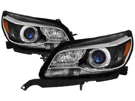 Xtune Projector Headlights Chevy Malibu (13-15) Black w  Amber Turn Signal Light Cheap