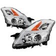 Xtune Projector Headlights Nissan Altima Sedan (07-09) [w  LED Light Bar - Halogen Model Only] Black   Black Smoke   Chrome w  Amber Turn Signal Lights For Discount