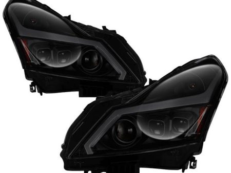 Xtune Projector Headlights Infiniti G25 (11-12) [w  DRL Light Bar & Sequential Turn Signal] Black Smoke or Chrome w  Amber Turn Signal Lights Online now