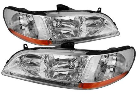 Xtune Crystal Headlights Honda Accord (98-02) Chrome w  Amber Turn Signal Lights Sale