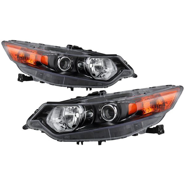 Xtune Projector Headlights Acura TSX (09-13) [HID Xenon Model] Black w  Amber Turn Signal Lights Fashion