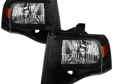 Xtune Headlights Ford Expedition (07-14) [OEM Style] Black or Chrome w  Amber Turn Signal Light Discount