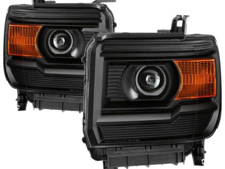 Xtune Projector Headlights GMC Sierra (2014-2019) [OEM Style - Halogen Models Only] Black Discount