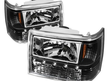 Xtune Crystal Headlights Jeep Grand Cherokee (93-98) Black or Chrome w  Amber Turn Signal Lights Cheap