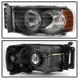 Xtune Crystal Headlights Dodge Ram (02-05) Black   Black Smoke   Smoke w  Amber Turn Signal Light Supply