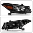 Xtune Headlights Honda Accord Coupe (08-10) [Halogen Only] Black w  Amber Turn Signal Lights For Discount