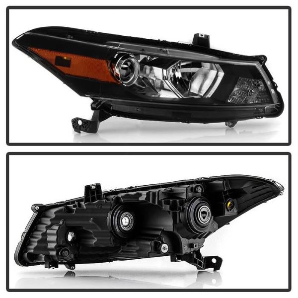 Xtune Headlights Honda Accord Coupe (08-10) [Halogen Only] Black w  Amber Turn Signal Lights For Discount