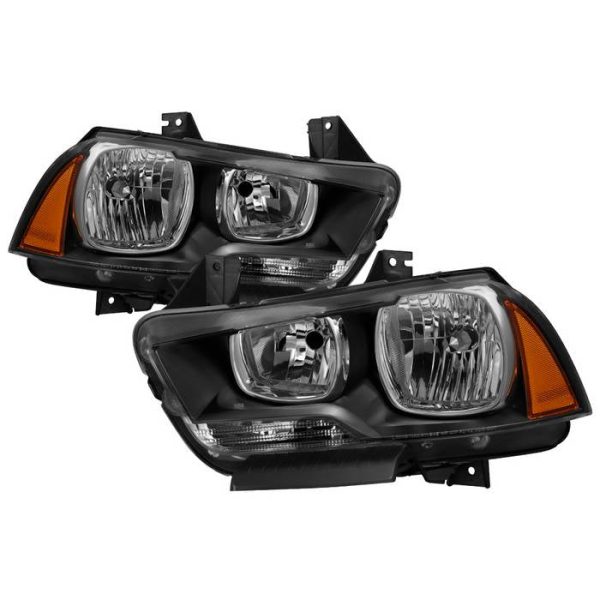 Xtune Headlights Dodge Charger (11-14) [Halogen Only] Black or Black Smoked w  Amber Turn Signal Light Online now